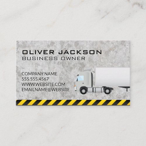 Construction  Concrete  Semi Truck Business Card
