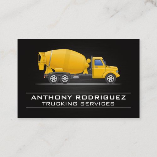 Construction Concrete Vehicle Business Card