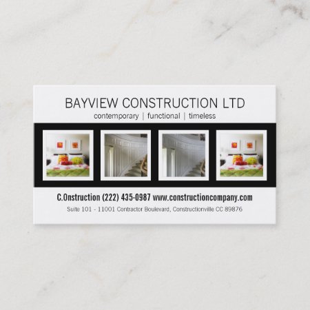Construction Contracting Building Renovations Business Card