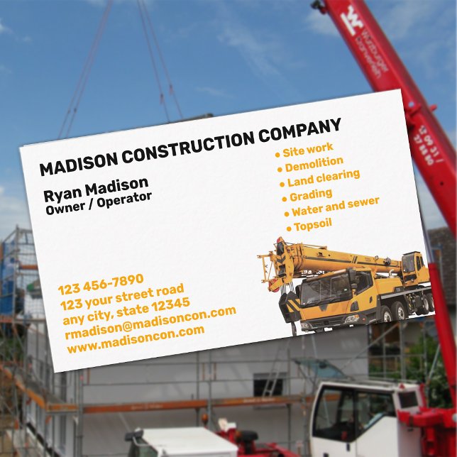 Construction | Contractor Business Card (Creator Uploaded)