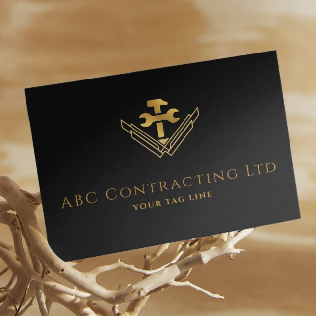 Construction Contractor Business Card | Customized (Construction Contractor Business Card)
