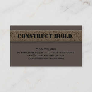 Construction Contractor Business Card Granite