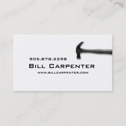 Construction Contractor Business Card Hammer