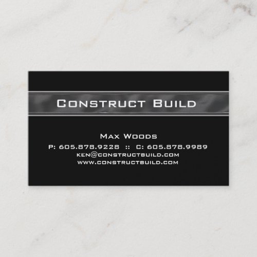 Construction Contractor Business Card Metal 12
