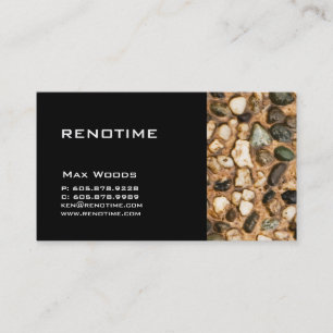 Construction Contractor Business Card Pebbles
