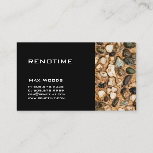 Construction Contractor Business Card Pebbles