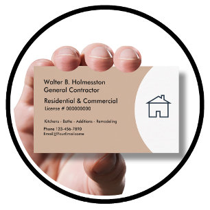 Construction Contractor Business Cards