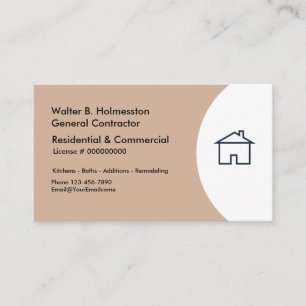 Construction Contractor Business Cards