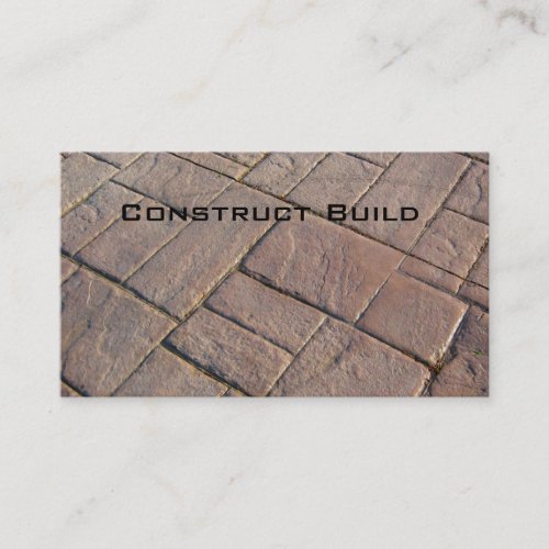 Construction Contractor Driveway Business Card