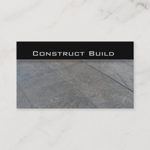 Customizable Construction Contractor Driveway Business Card 2