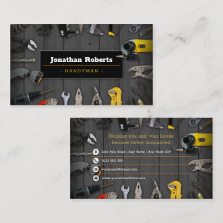 Construction | Contractor | Handy Man Business Card