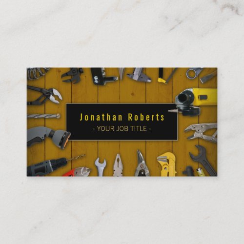 Construction  Contractor  Handy Man Business Card