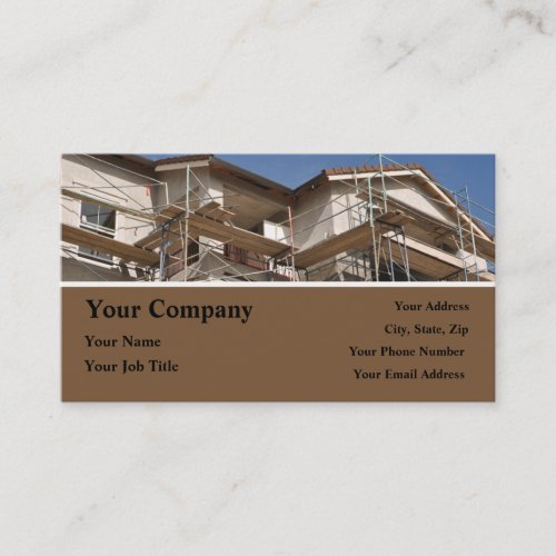 Construction Contractor Home Repair Business Card