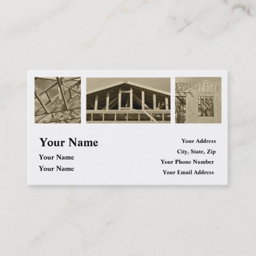 Construction Contractor Home Repair Business Card