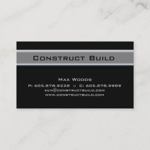 Construction Contractor Metal Business Card 10