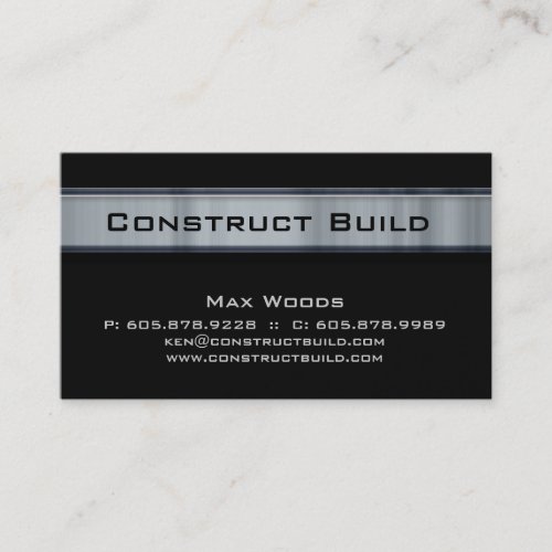 Construction Contractor Metal Business Card 11