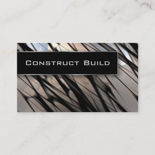 Customizable Construction Contractor Wire Business Card Smoky