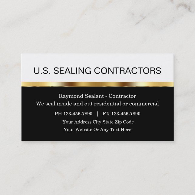 Construction Contractors Business Cards (Front)
