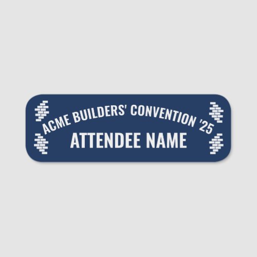 Construction Convention Retro_Style Name Tag