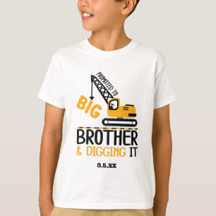 Construction Crane Big Brother Digging It Kid T-Shirt
