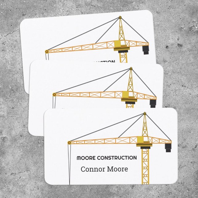 Construction Crane Business Card (Construction Crane Business Card)