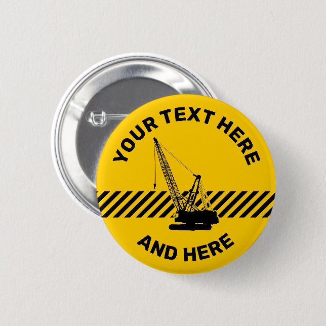 Construction Crane Button (Front & Back)
