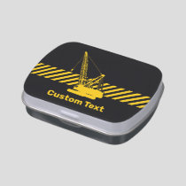 Construction Crane Candy Tin