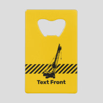 Construction Crane Credit Card Bottle Opener