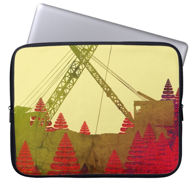 Construction crane Fantasy Art Crawler Crane Laptop Sleeve (Front)