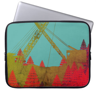 Construction crane Fantasy Art Crawler Crane Laptop Sleeve