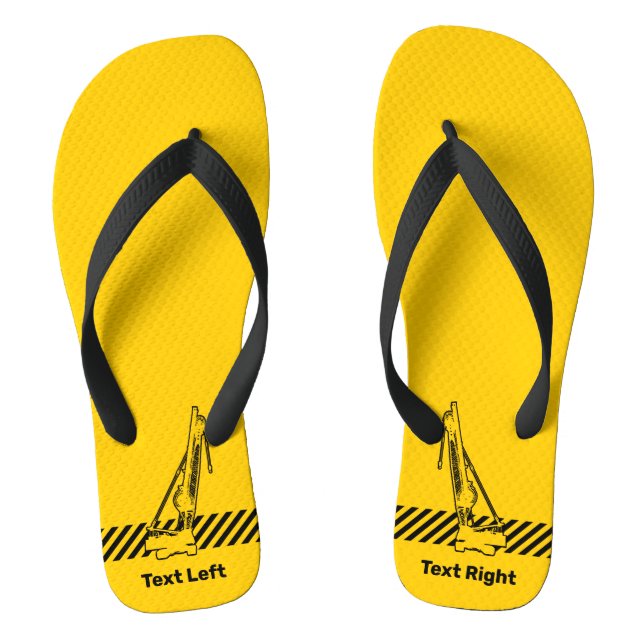 Construction Crane Flip Flops (Footbed)