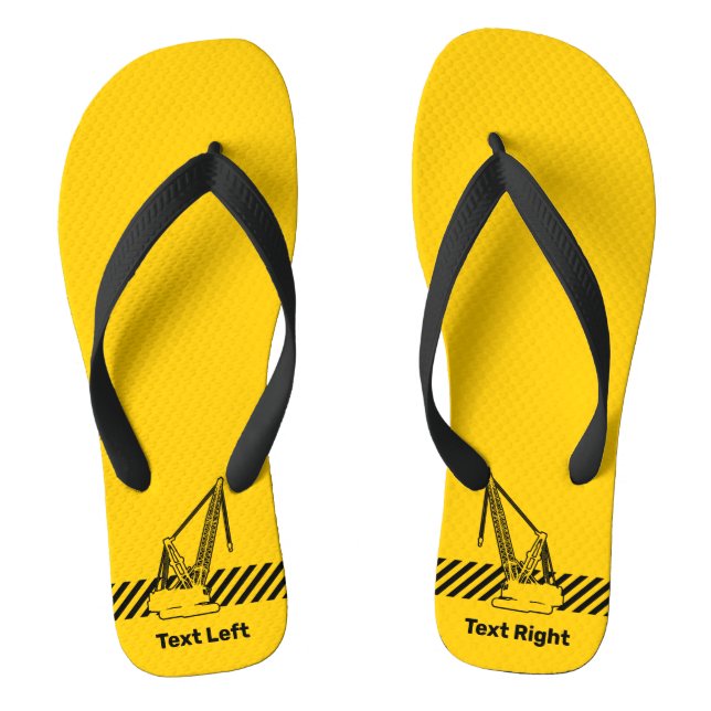 Construction Crane Flip Flops (Footbed)