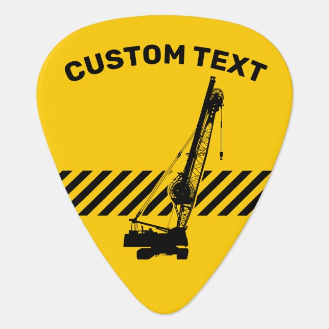 Construction Crane Guitar Pick (Front)