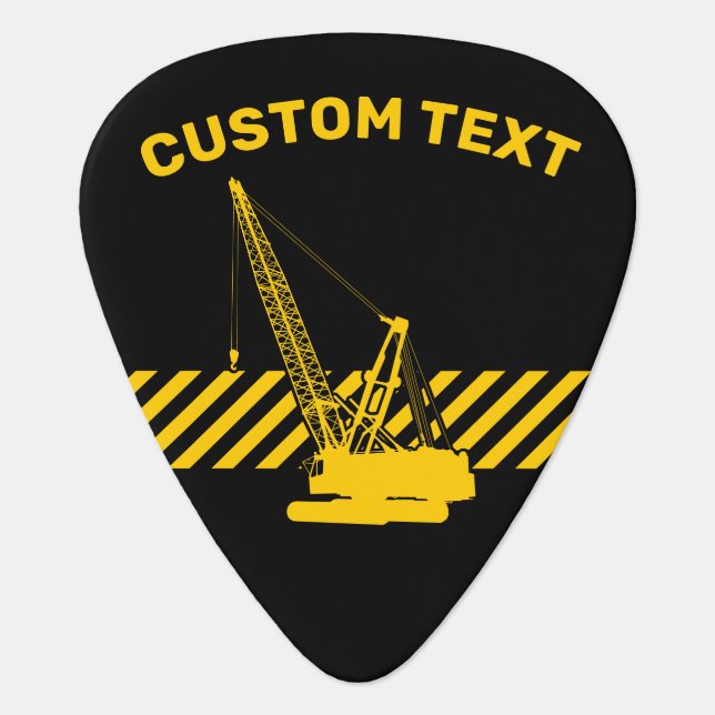 Construction Crane Guitar Pick (Front)