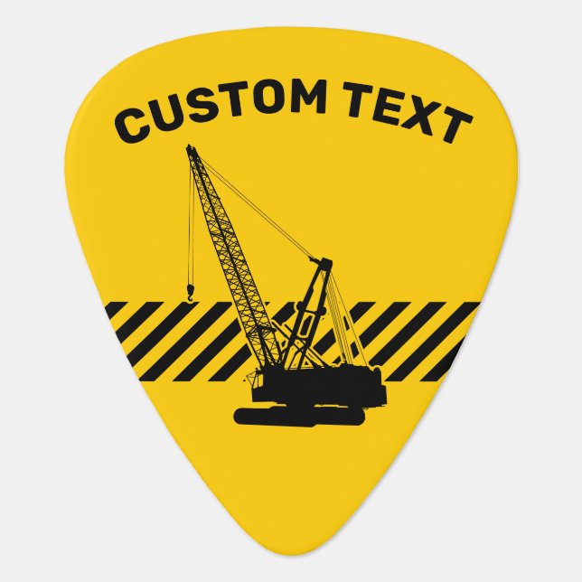 Construction Crane Guitar Pick (Front)