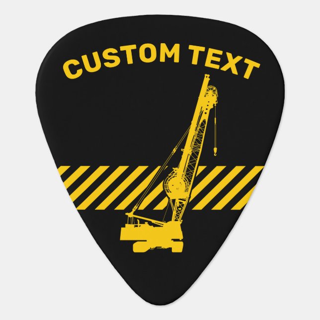 Construction Crane Guitar Pick (Front)