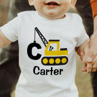 Construction Crane Kid Boy Personalized T-Shirt