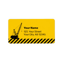 Construction Crane Label