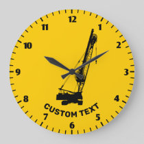 Construction Crane Large Clock