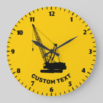 Construction Crane Large Clock