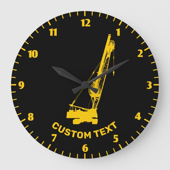 Construction Crane Large Clock (Front)
