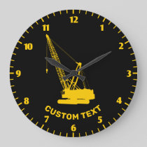 Construction Crane Large Clock