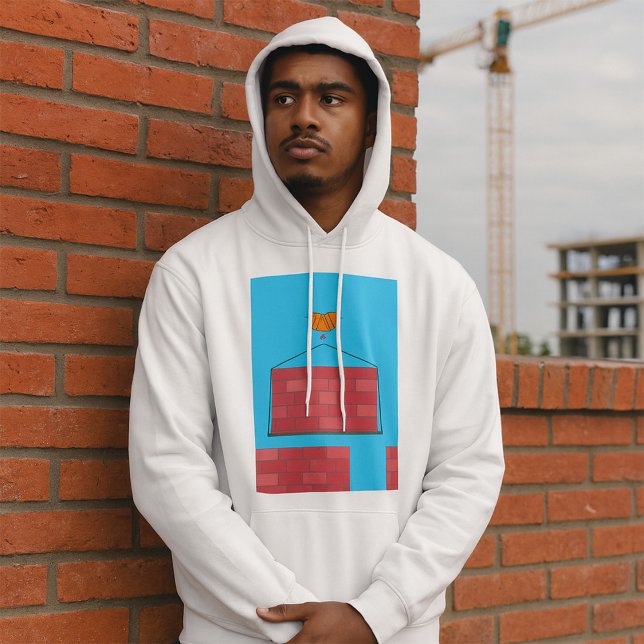 Construction Crane Lifting Brick Wall  Hoodie (Creator Uploaded)