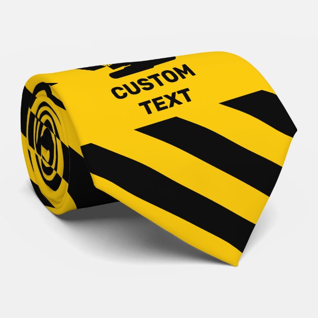 Construction Crane Neck Tie (Rolled)