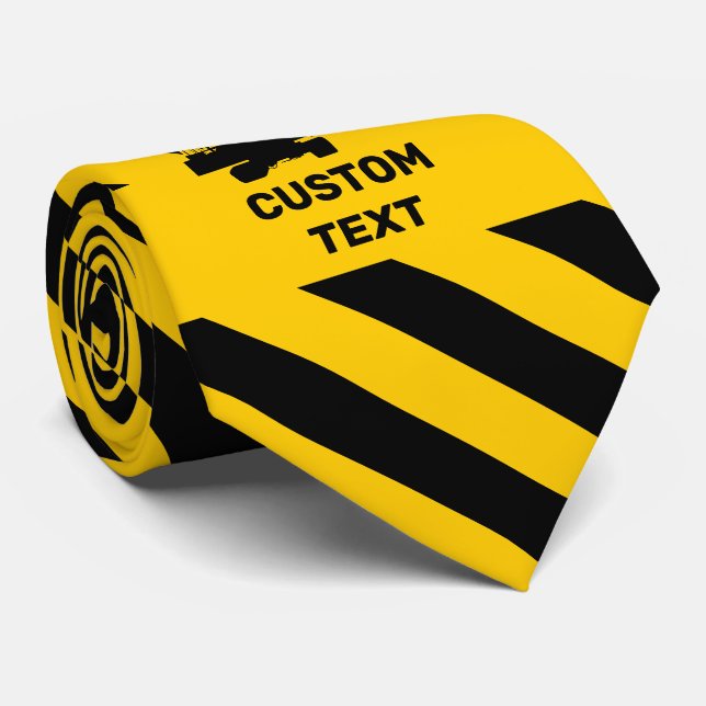 Construction Crane Neck Tie (Rolled)