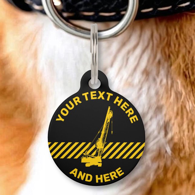 Construction Crane Pet ID Tag (Creator Uploaded)