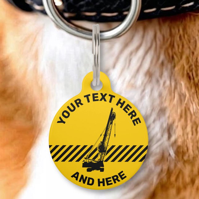 Construction Crane Pet ID Tag (Creator Uploaded)