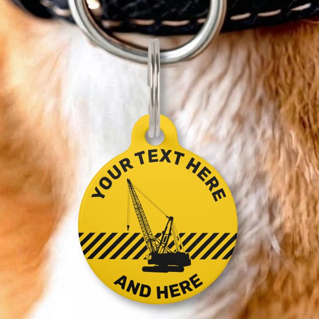 Construction Crane Pet ID Tag (Creator Uploaded)