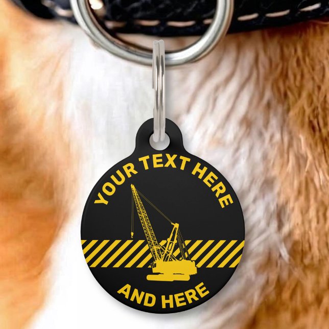 Construction Crane Pet ID Tag (Creator Uploaded)