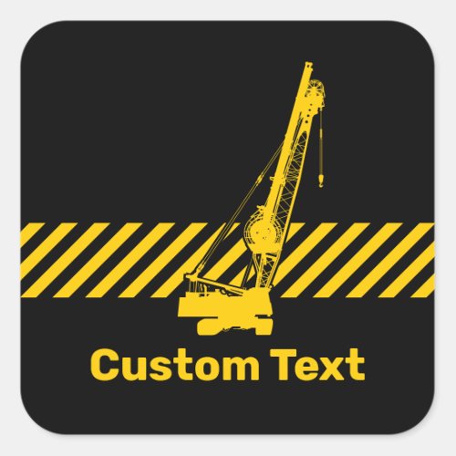 Construction Crane Square Sticker